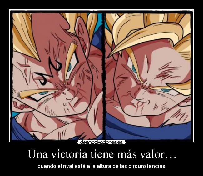 carteles vegeta goku eternos rivales dragon ball desmotivaciones