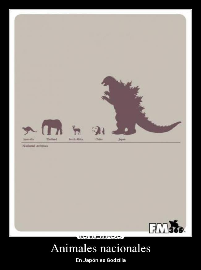 Animales nacionales - En Japón es Godzilla