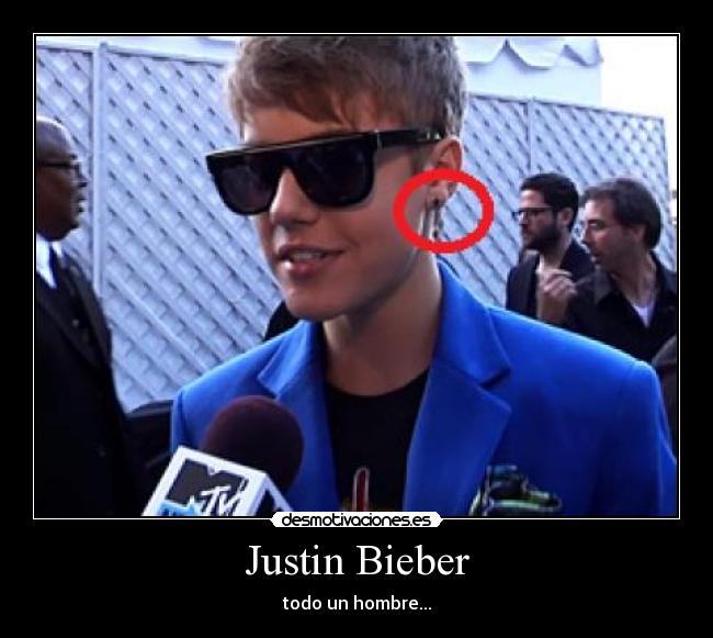 carteles justin bieber hombre pendiente desmotivaciones