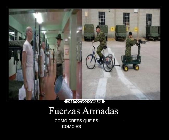 Fuerzas Armadas - COMO CREES QUE ES -
COMO ES