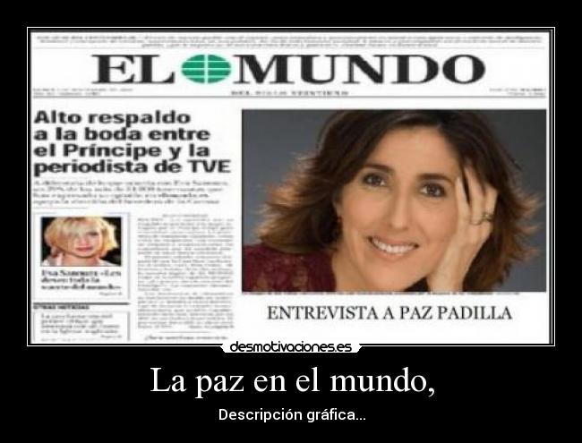 La paz en el mundo, -