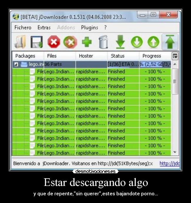 Estar descargando algo -