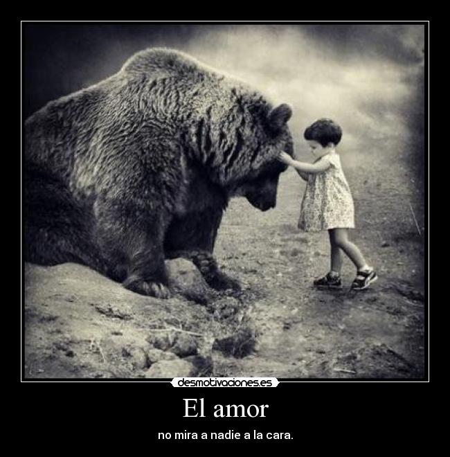 El amor - no mira a nadie a la cara.
