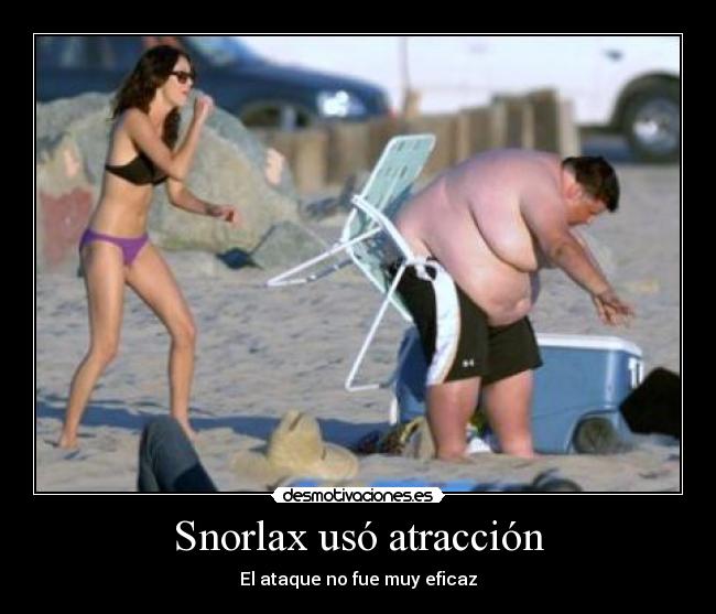 Snorlax usó atracción - El ataque no fue muy eficaz