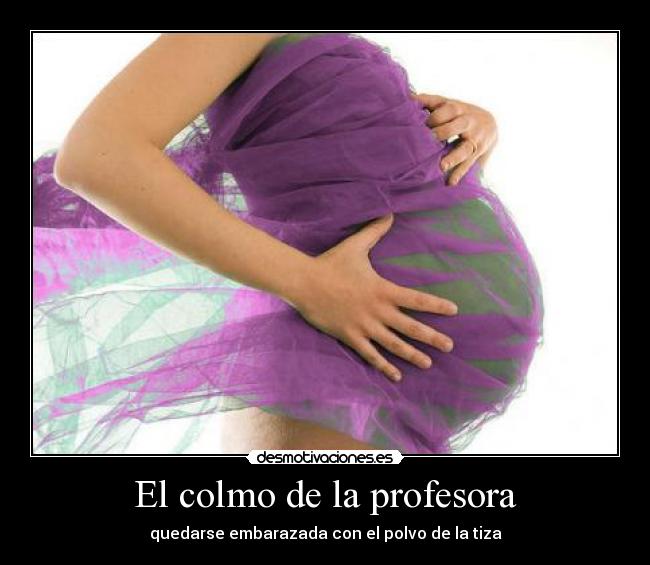 El colmo de la profesora - quedarse embarazada con el polvo de la tiza