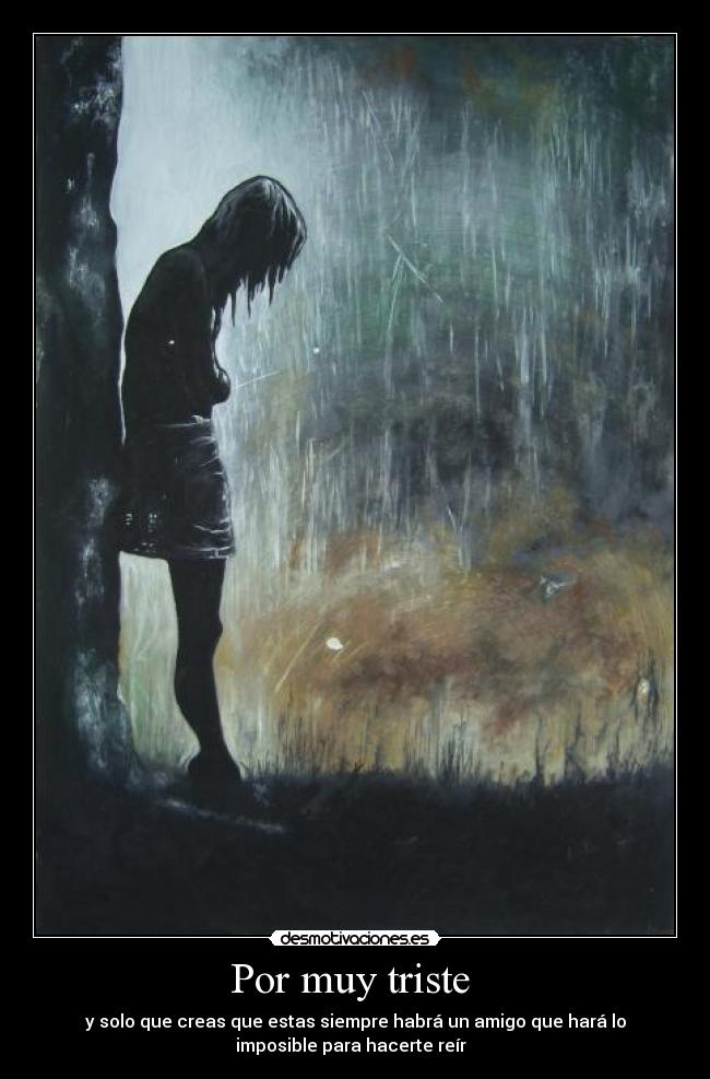 Por muy triste - y solo que creas que estas siempre habrá un amigo que hará lo
imposible para hacerte reír