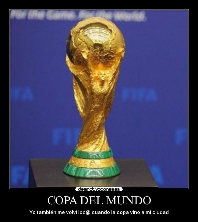 COPA DEL MUNDO - Yo también me volví loc@ cuando la copa vino a mi ciudad