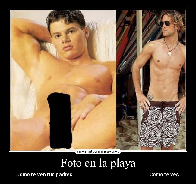 Foto en la playa - Como te ven tus padres Como te ves