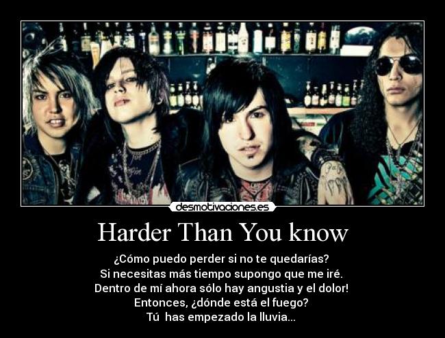 Harder Than You know - 