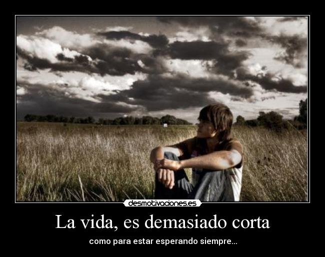 La vida, es demasiado corta -