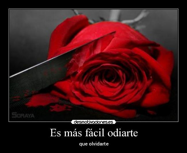 Es más fácil odiarte -