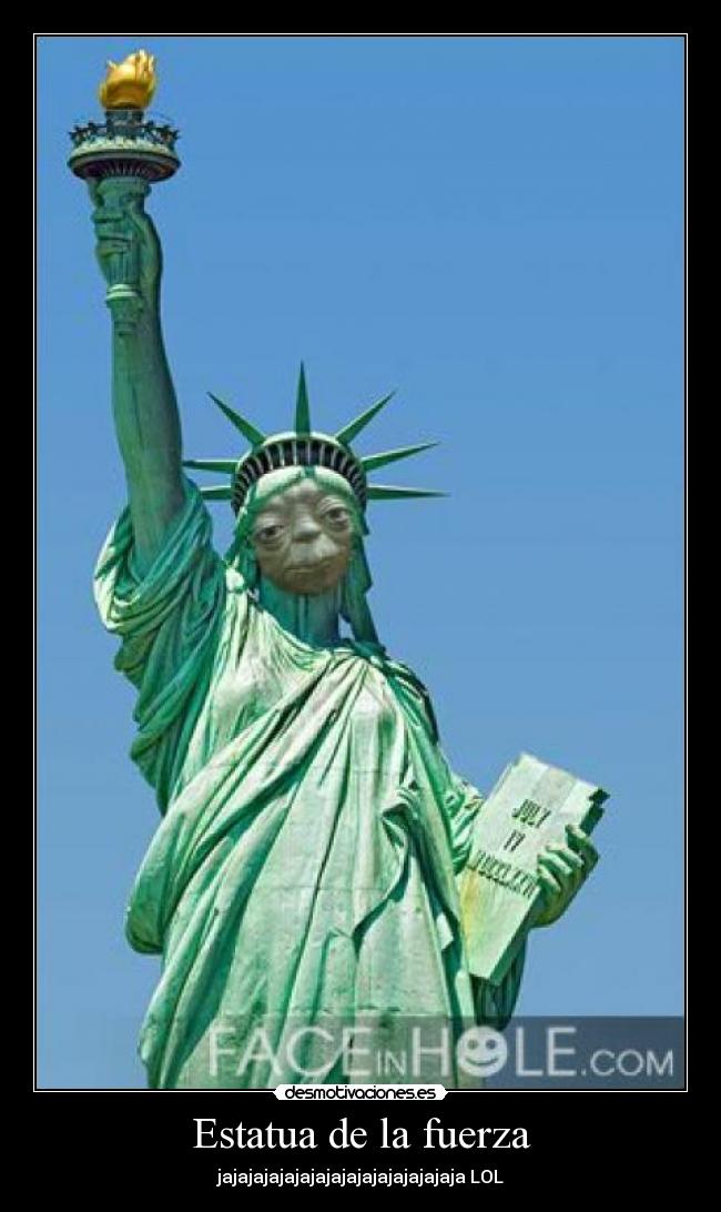 carteles yoda estatua libertad justin bieber star wars america americanos desmotivaciones