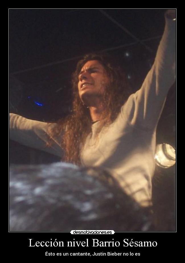 Lección nivel Barrio Sésamo - Ésto es un cantante, Justin Bieber no lo es