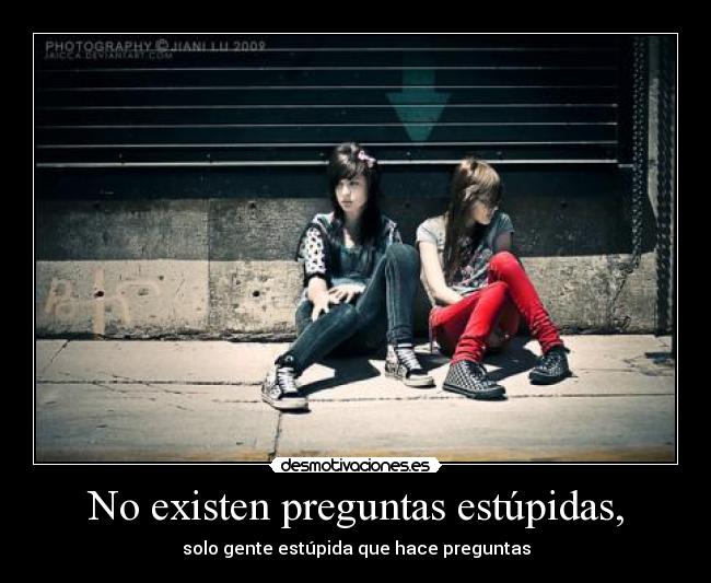 No existen preguntas estúpidas, - 
