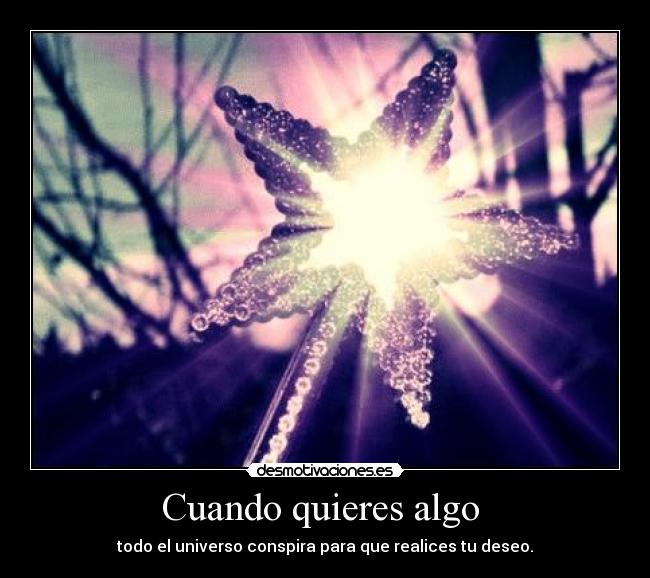 Cuando quieres algo -