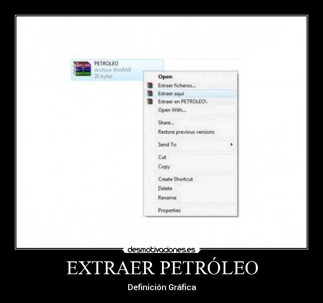 EXTRAER PETRÓLEO - Definición Gráfica