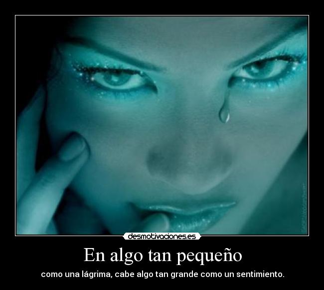 carteles lagrima pequeno sentimiento desmotivaciones