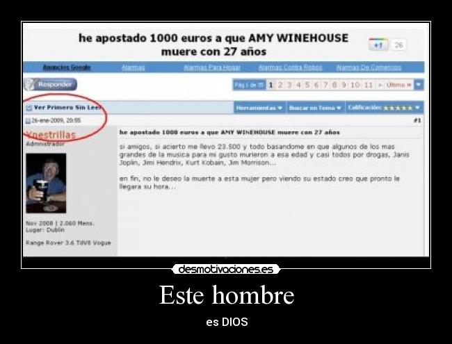 Este hombre - es DIOS