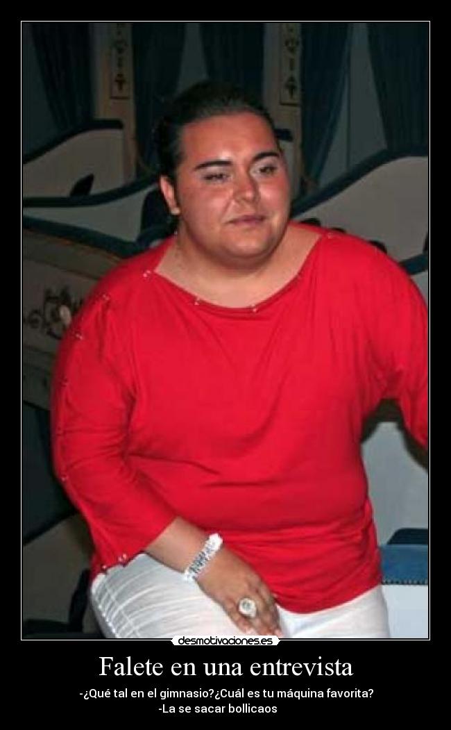 Falete en una entrevista -