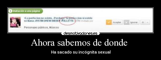 Ahora sabemos de donde -