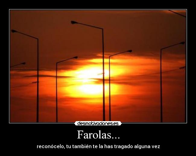 Farolas... - reconócelo, tu también te la has tragado alguna vez