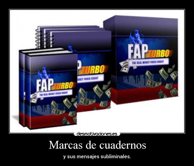 Marcas de cuadernos - y sus mensajes subliminales.