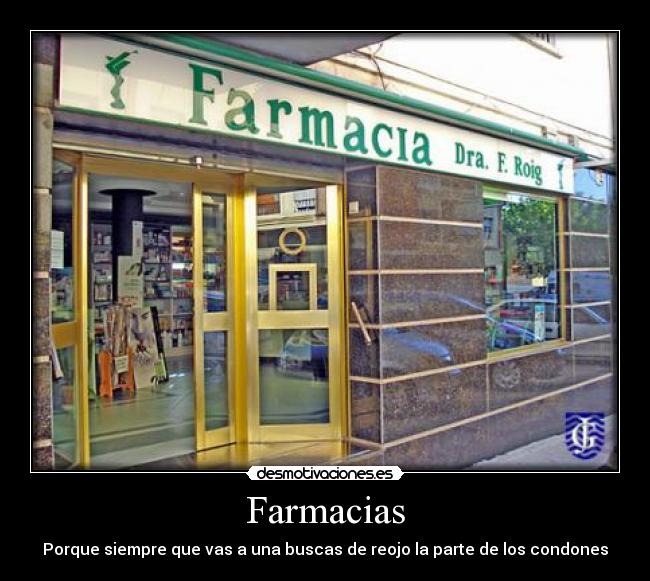 carteles farmacia condones desmotivaciones