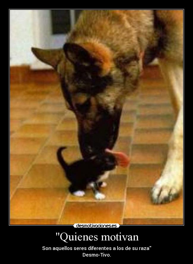 Quienes motivan - Son aquellos seres diferentes a los de su raza
Desmo-Tivo.