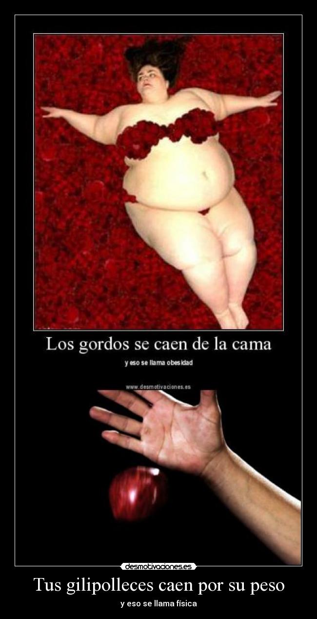 Tus gilipolleces caen por su peso - y eso se llama física