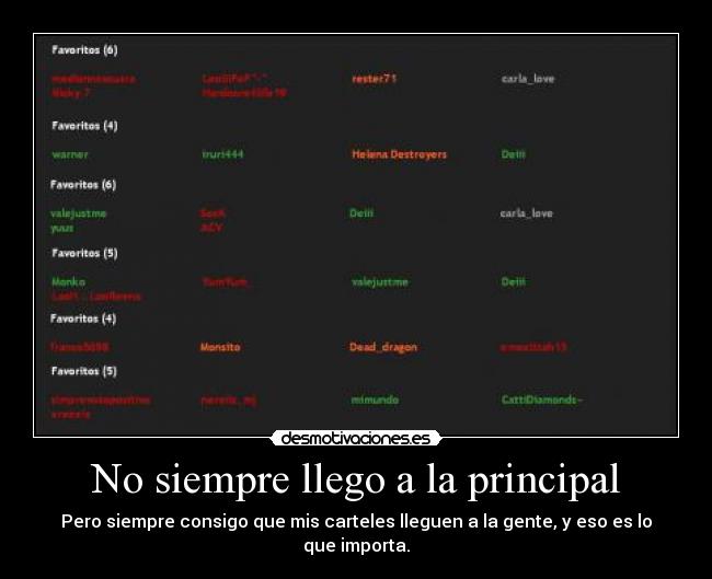 No siempre llego a la principal -