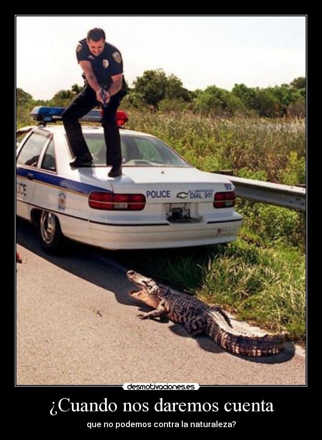 ¿Cuando nos daremos cuenta - que no podemos contra la naturaleza?