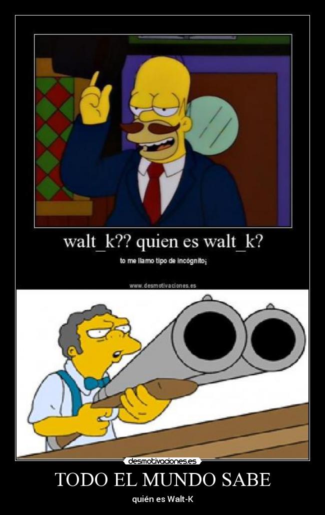TODO EL MUNDO SABE - quién es Walt-K