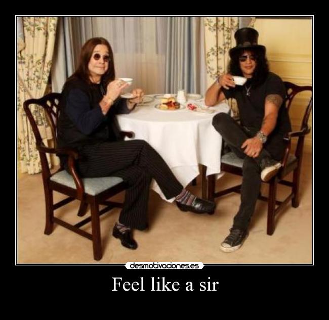 Feel like a sir - 