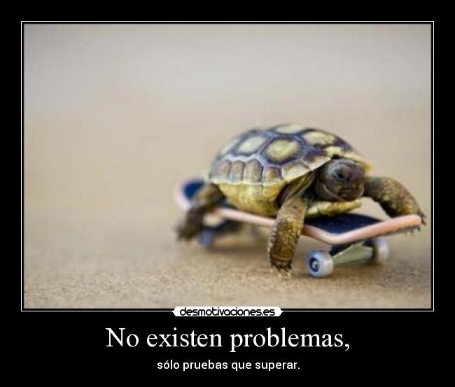No existen problemas, - sólo pruebas que superar.