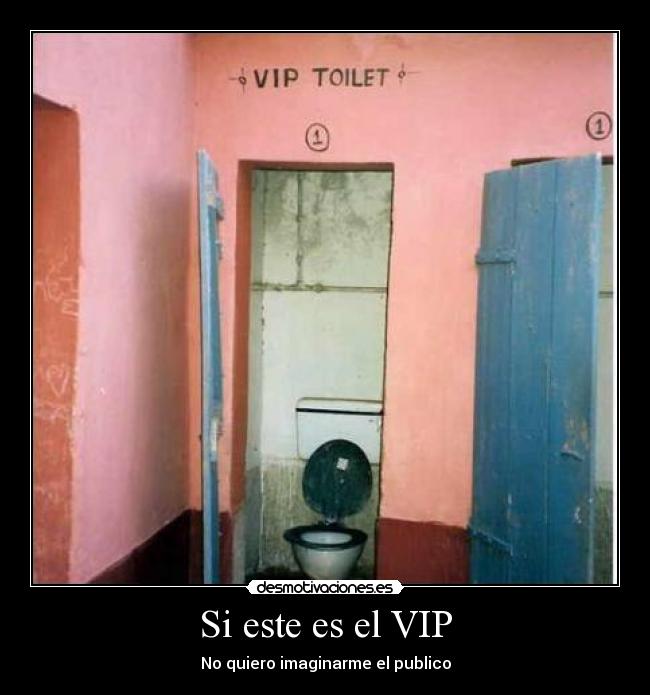 Si este es el VIP - No quiero imaginarme el publico
