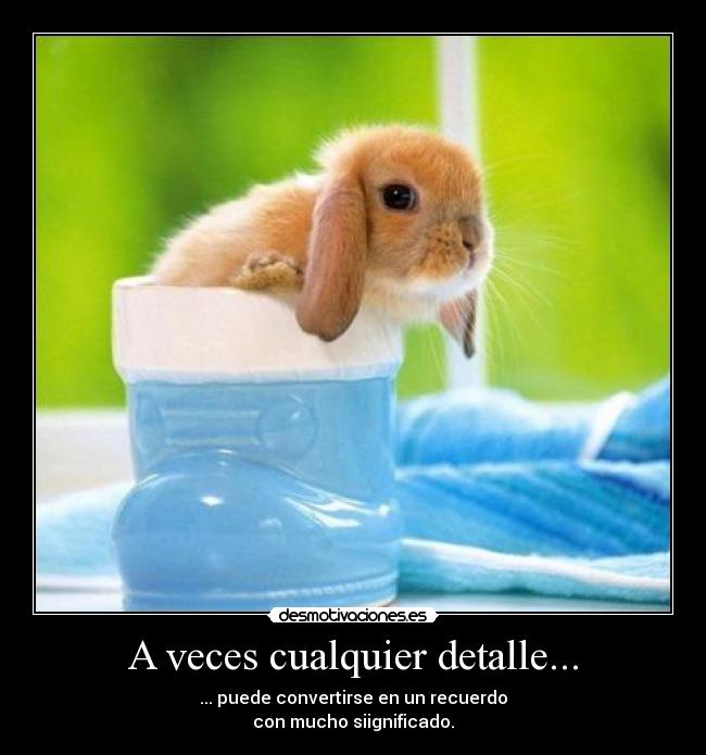 A veces cualquier detalle... - ... puede convertirse en un recuerdo
con mucho siignificado.