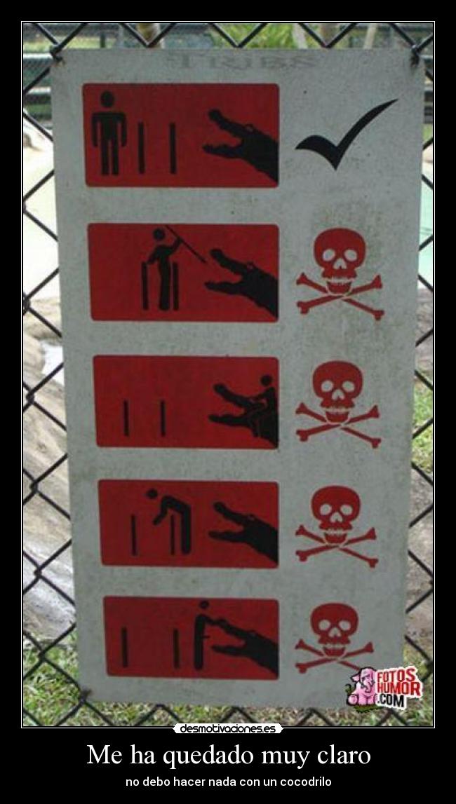 Me ha quedado muy claro -