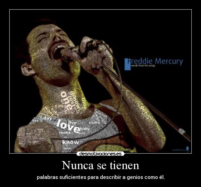 carteles freddie mercury canciones letras palabras genio desmotivaciones