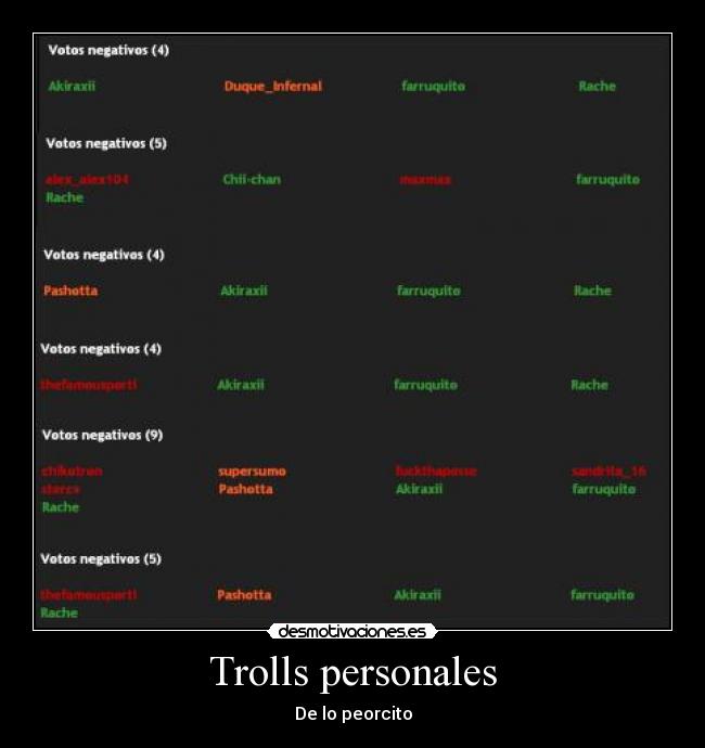 Trolls personales - De lo peorcito