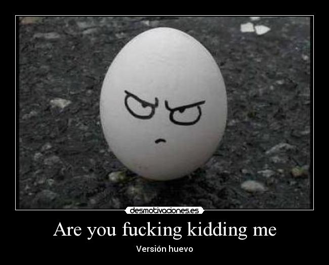 Are you fucking kidding me - 