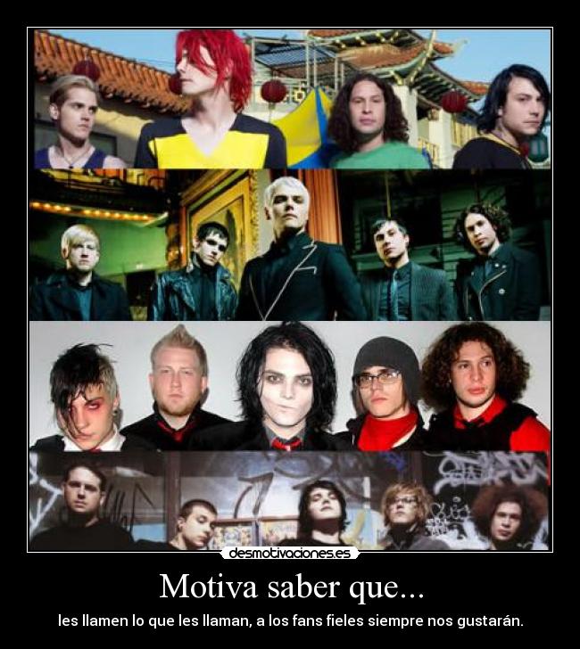 carteles mcr chemical romance gerard way mikey ray toro frank iero bob bryar bullets cheers revenge parade desmotivaciones