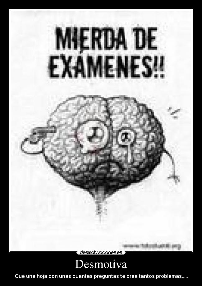 carteles examenes desmotivaciones