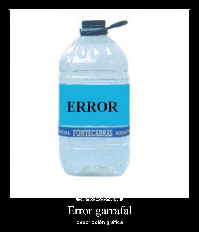 Error garrafal - descripción gráfica