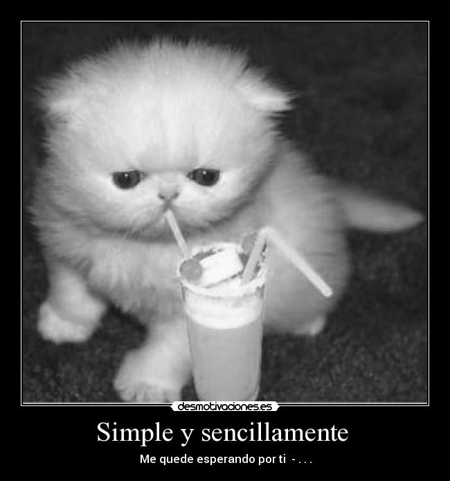 Simple y sencillamente -