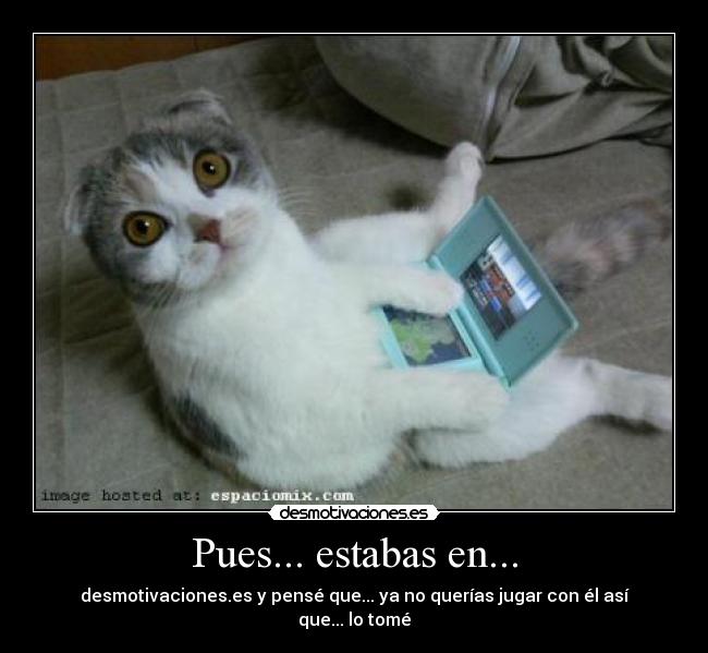 Pues... estabas en... -