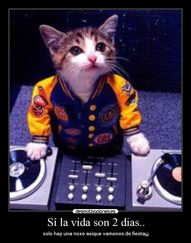 Sí la vida son 2 dias.. -