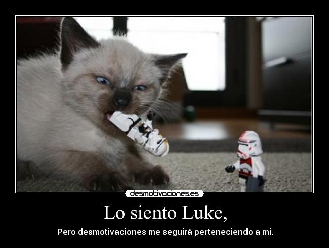 Lo siento Luke, - Pero desmotivaciones me seguirá perteneciendo a mi.