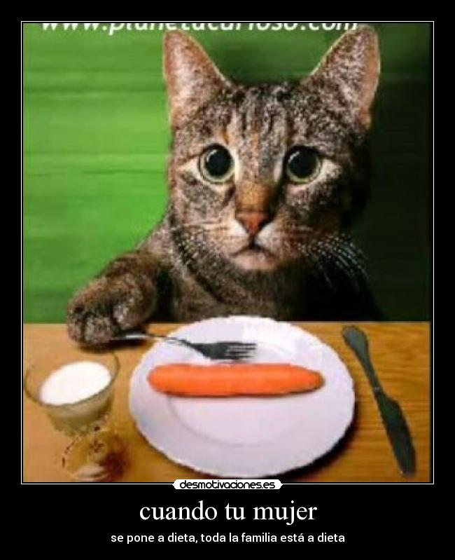 cuando tu mujer - se pone a dieta, toda la familia está a dieta