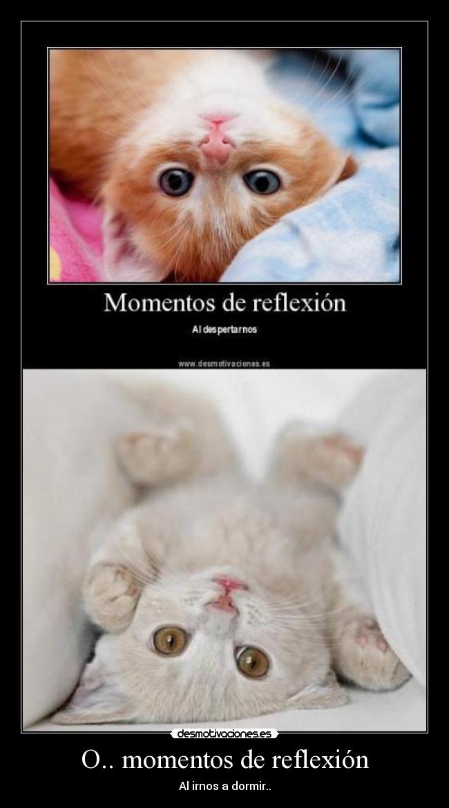 O.. momentos de reflexión - Al irnos a dormir..