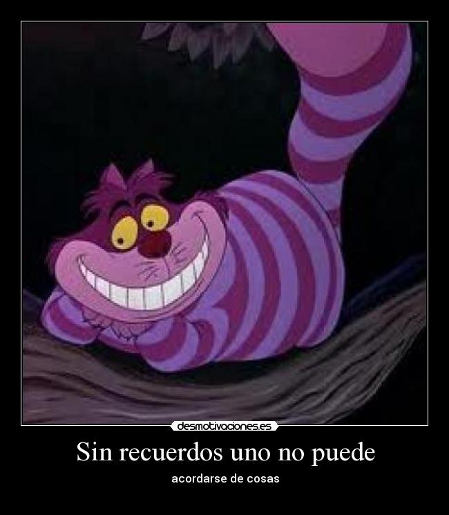 Sin recuerdos uno no puede - acordarse de cosas